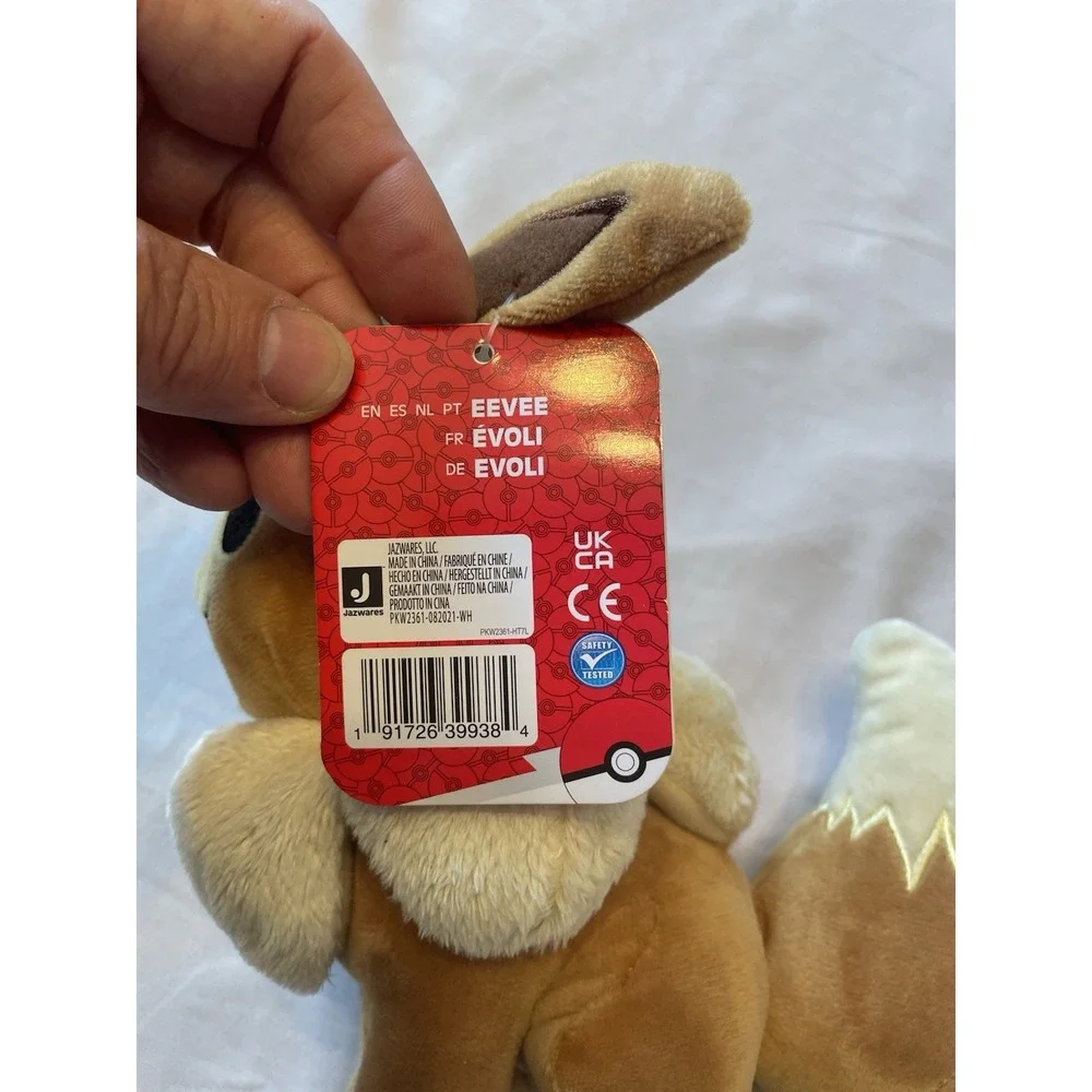 Pokémon‎ Eevee Plush Stuffed Animal Winking Smiling Toy Nintendo Pokemon Tags